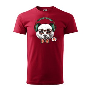 Tričko s potiskem Panda - červené L