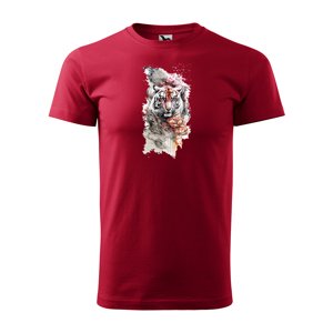 Tričko s potiskem Tiger Paint 2 - červené S