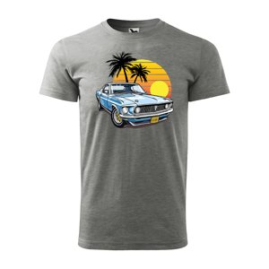 Tričko s potiskem Car Sunshine - šedé 3XL