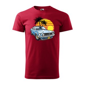 Tričko s potiskem Car Sunshine - červené 3XL