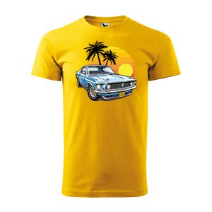 Tričko s potiskem Car Sunshine - žluté 3XL