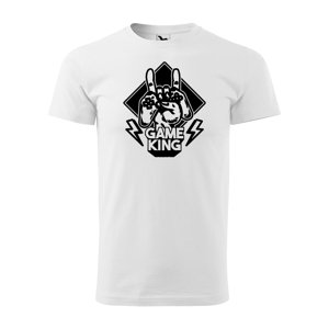 Tričko s potiskem Game King - bílé XL
