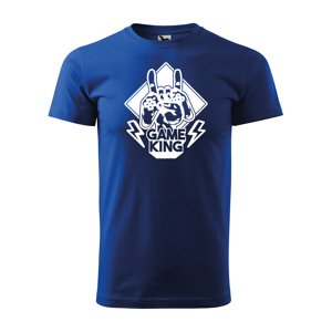 Tričko s potiskem Game King - modré 3XL
