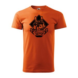 Tričko s potiskem Game King - oranžové 3XL