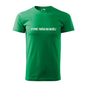 Tričko s potiskem Vtipné tričko na neděli - zelené 2XL