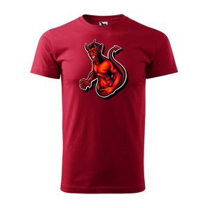 Tričko s potiskem Devil - červené XL