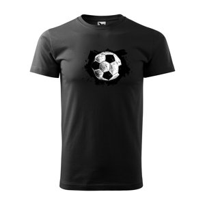 Tričko s potiskem Fotbalový míč - černé 2XL