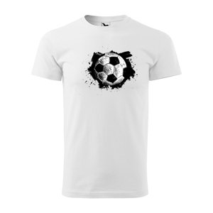 Tričko s potiskem Fotbalový míč - bílé 2XL