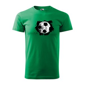 Tričko s potiskem Fotbalový míč - zelené M