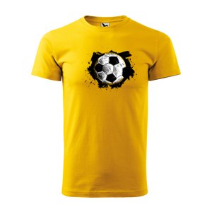 Tričko s potiskem Fotbalový míč - žluté M
