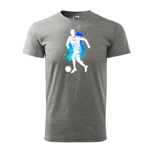 Tričko s potiskem Fotbalista 1 - šedé XL