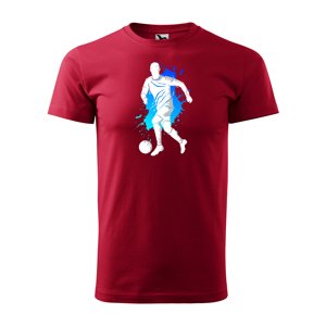 Tričko s potiskem Fotbalista 1 - červené 2XL