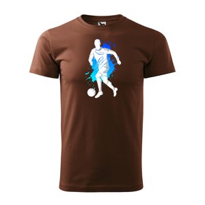 Tričko s potiskem Fotbalista 1 - hnědé XL