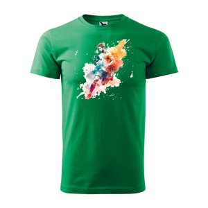 Tričko s potiskem Fotbalista 3 - zelené L