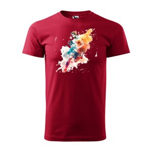 Tričko s potiskem Fotbalista 3 - červené L