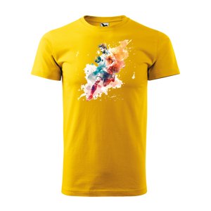 Tričko s potiskem Fotbalista 3 - žluté 2XL