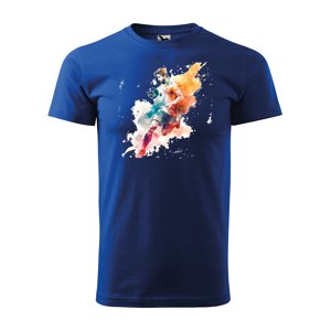 Tričko s potiskem Fotbalista 3 - modré 2XL