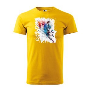 Tričko s potiskem Fotbalista 4 - žluté 3XL