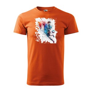 Tričko s potiskem Fotbalista 4 - oranžové 4XL