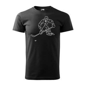 Tričko s potiskem Hokejista 1 - černé XL
