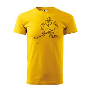 Tričko s potiskem Hokejista 1 - žluté M