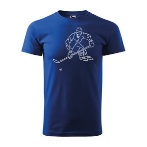 Tričko s potiskem Hokejista 1 - modré M