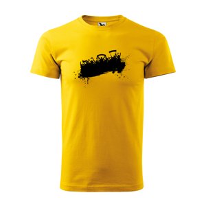 Tričko s potiskem Fanoušci - žluté 3XL