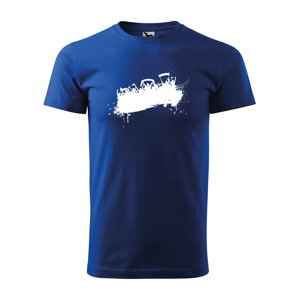 Tričko s potiskem Fanoušci - modré 4XL