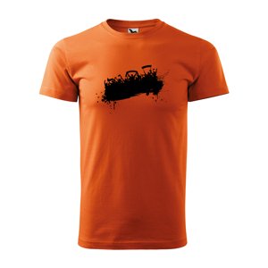 Tričko s potiskem Fanoušci - oranžové 3XL