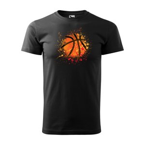 Tričko s potiskem Basketball paint - černé 3XL