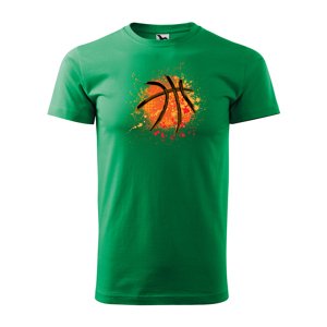 Tričko s potiskem Basketball paint - zelené 3XL