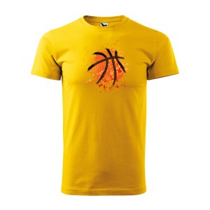 Tričko s potiskem Basketball paint - žluté 3XL