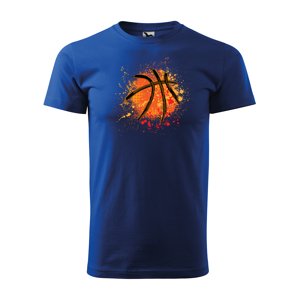 Tričko s potiskem Basketball paint - modré 3XL
