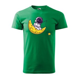Tričko s potiskem Baby astronaut - zelené S