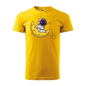 Tričko s potiskem Baby astronaut - žluté 5XL