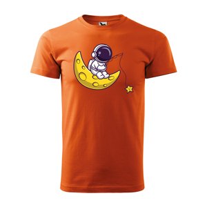 Tričko s potiskem Baby astronaut - oranžové S