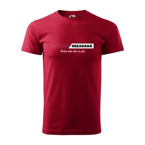 Tričko s potiskem Zadaná-Nezadaná - červené 3XL