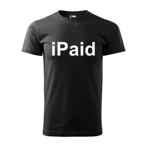 Tričko s potiskem iPaid - černé S