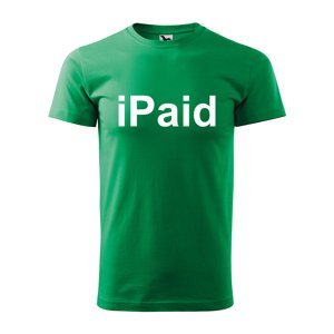 Tričko s potiskem iPaid - zelené L