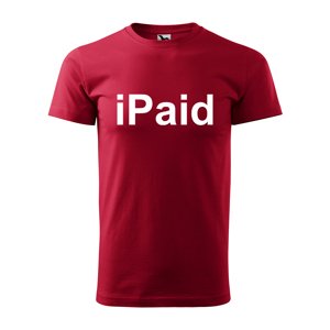 Tričko s potiskem iPaid - červené S