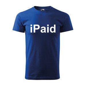 Tričko s potiskem iPaid - modré S