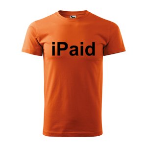 Tričko s potiskem iPaid - oranžové S