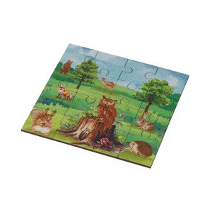 Dřevěné puzzle - lesní zvířátka