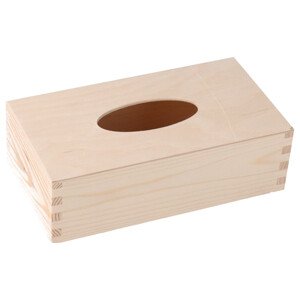 Dřevěná krabička na kapesníky - poškrábaná