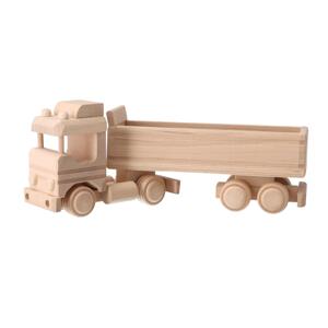Dřevěné nákladní auto s přívěsem
