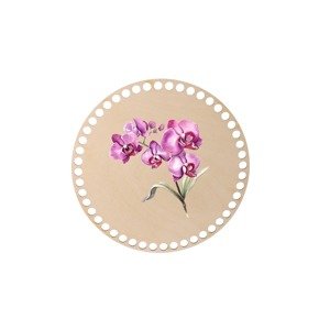 Dřevěné víko na košík - orchidej Zvolte variantu:: 10 cm