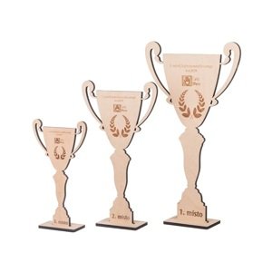 Set dřevěných pohárů 1. - 3. místo