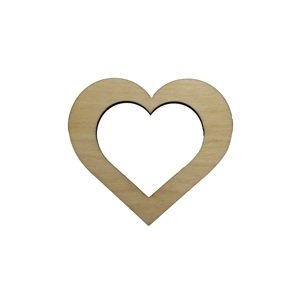 Dřevěné srdce v srdci 8 x 7 cm