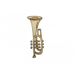 Dřevěná trumpeta 9 x 3,5 cm