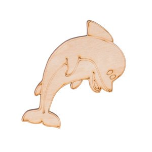 Dřevěný delfín 9 x 7,5 cm